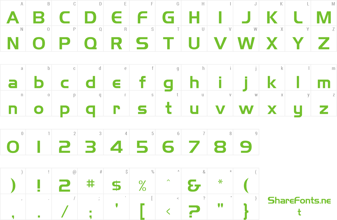 Font HighlandGothicFLF preview